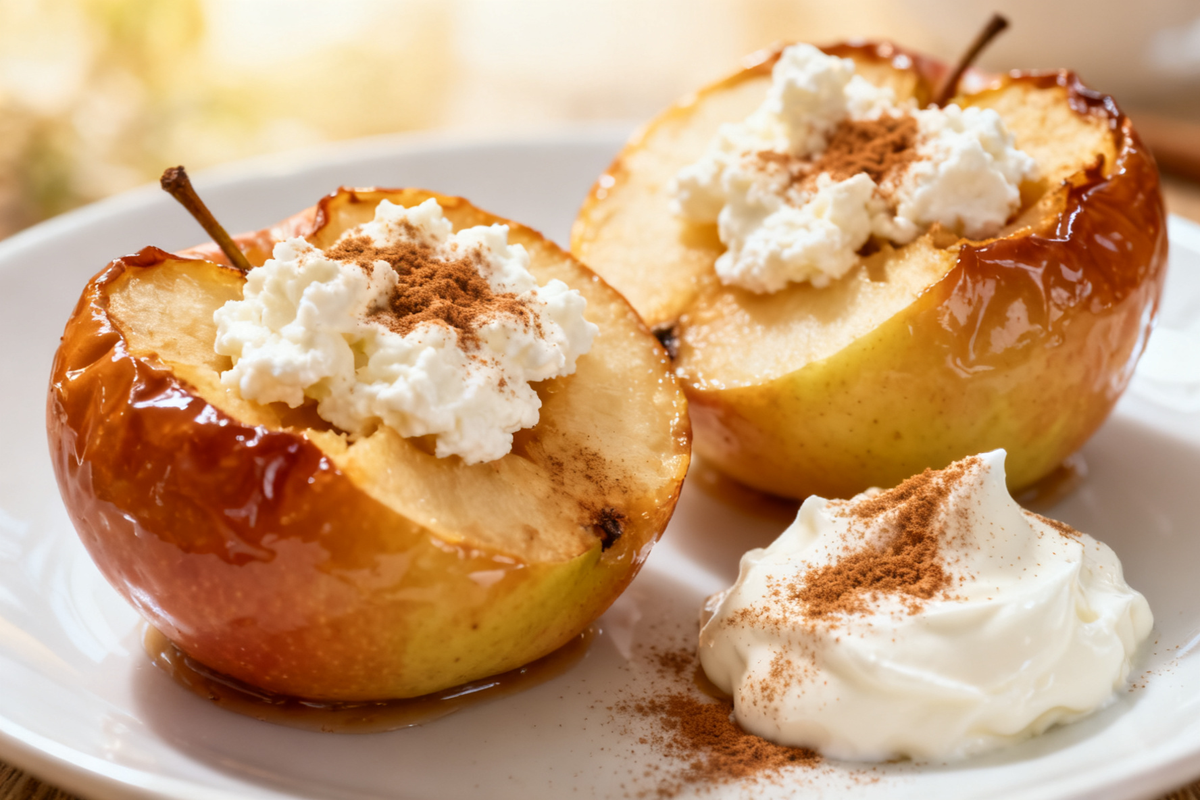 Baked Apples with Cottage Cheese