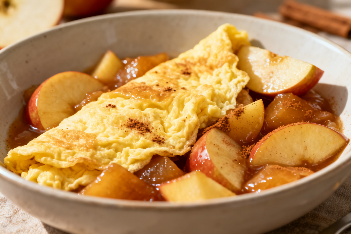 Omelette with Stewed Apples