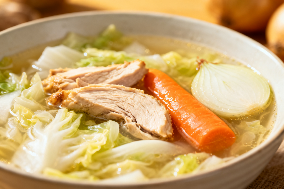 Cabbage Soup with Chicken Breast
