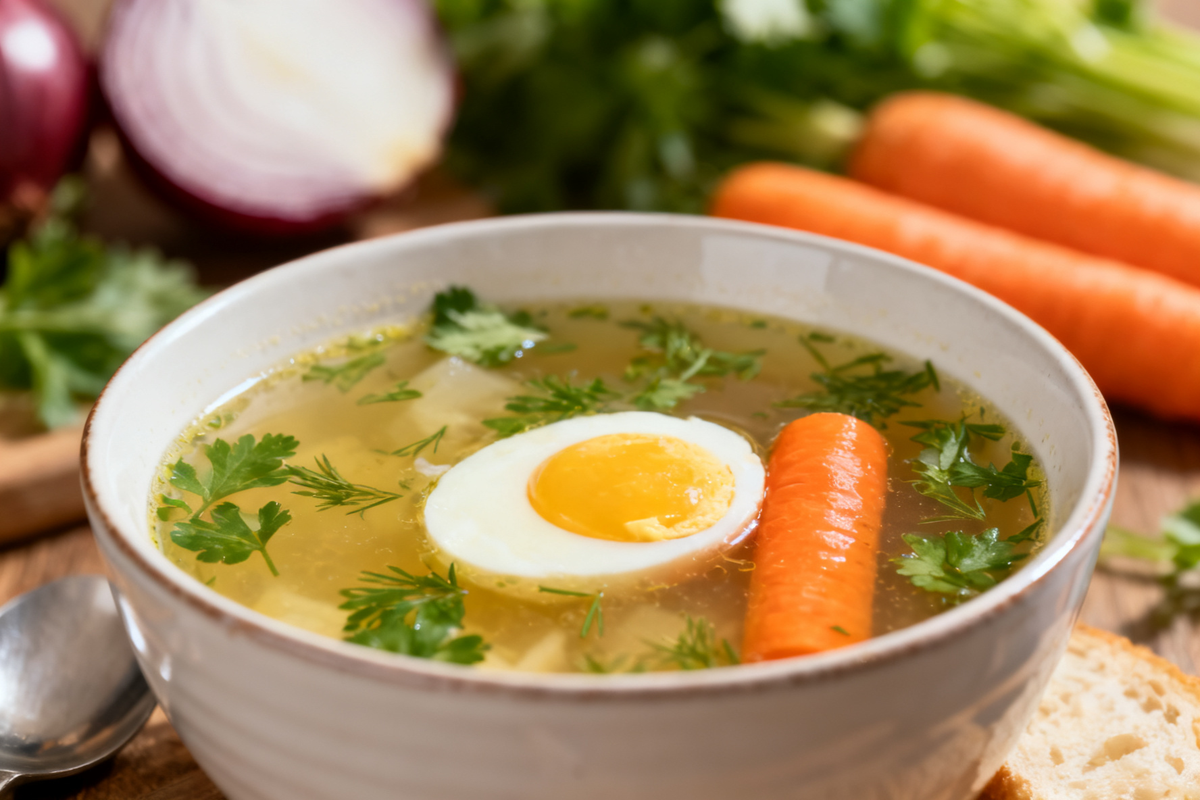 Egg Soup with Herbs