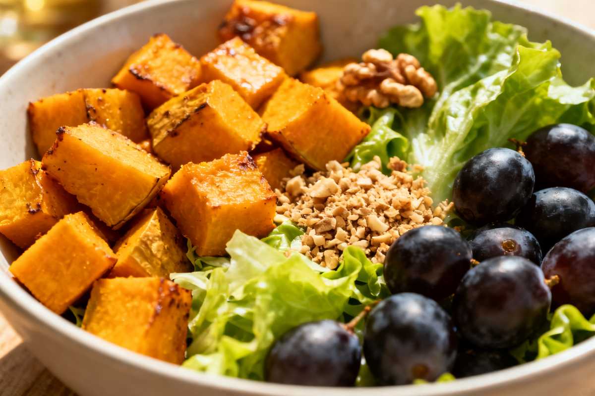 Grape and Pumpkin Salad