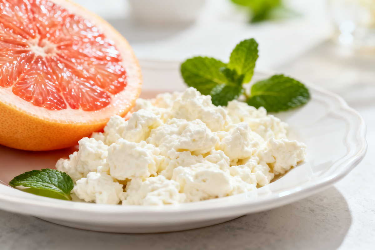 Cottage Cheese with Grapefruit