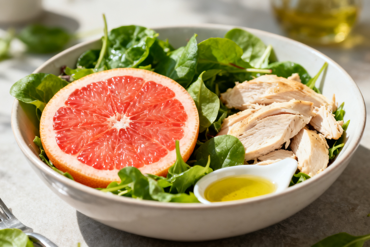 Grapefruit Salad with Chicken