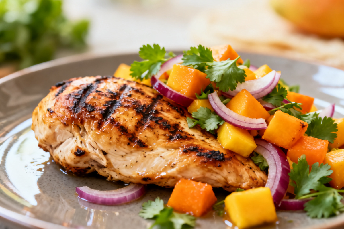 Grilled Chicken with Mango Salsa