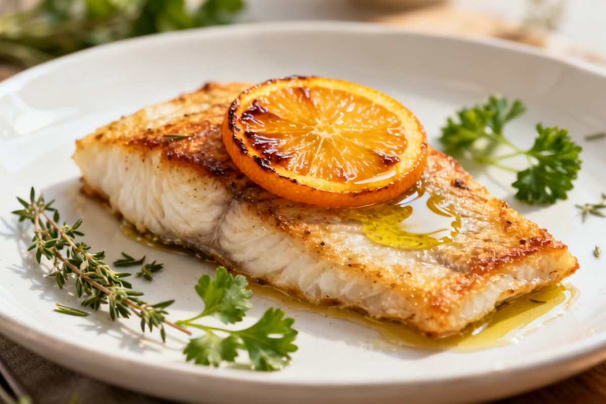 Baked Cod with Orange