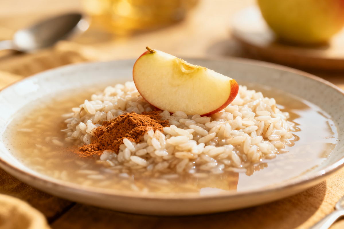 Boiled Rice with Apple