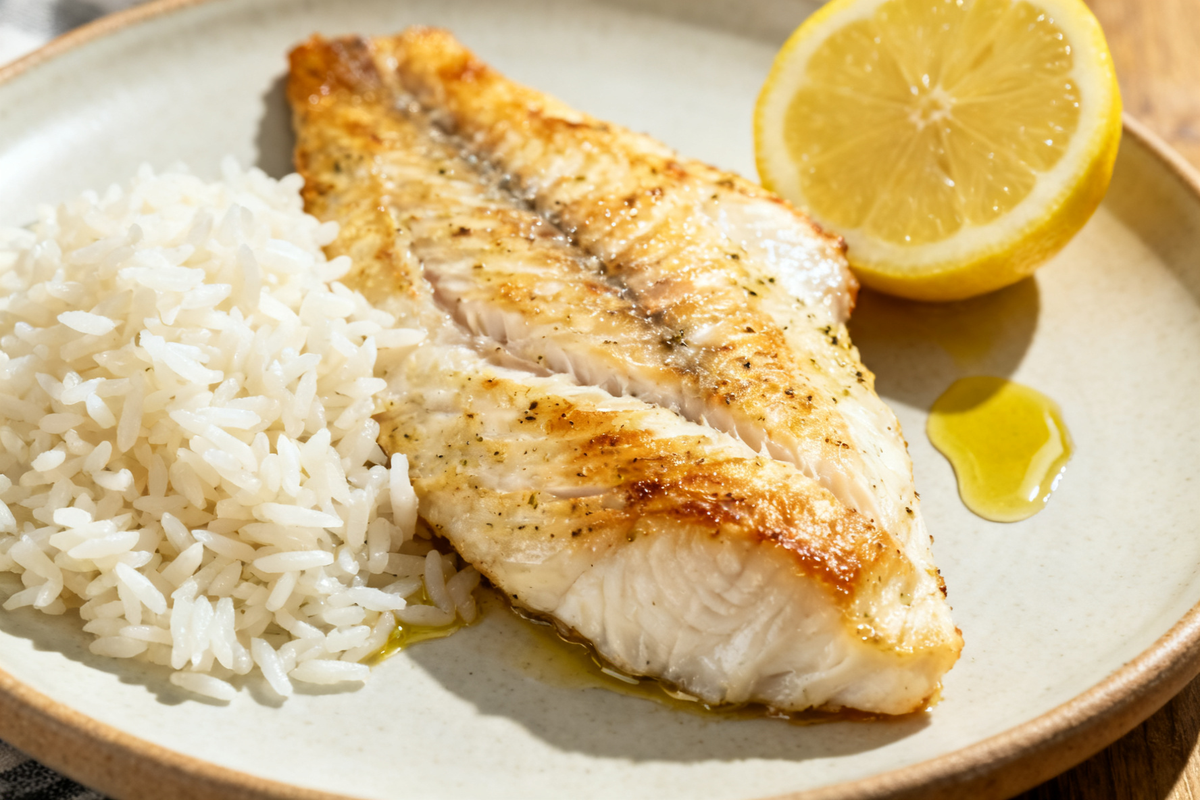 Rice with Baked Fish