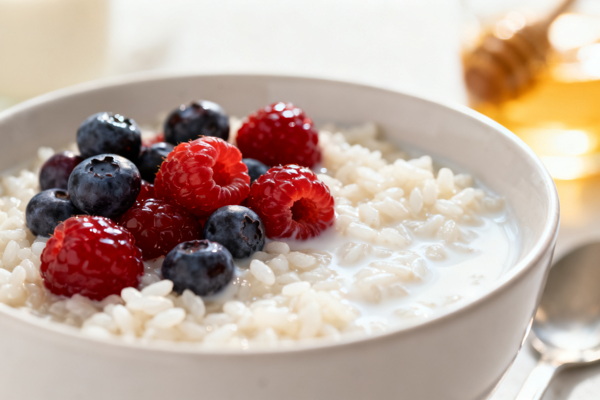 Rice with Kefir and Berries