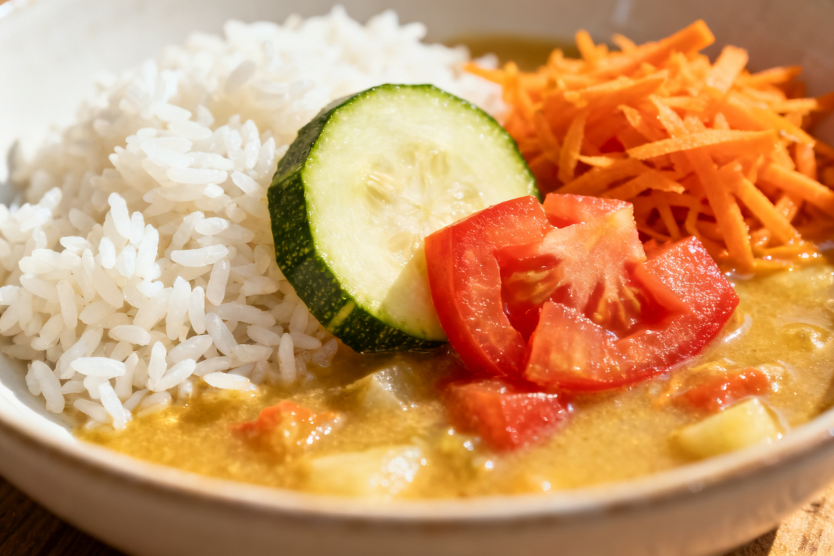 Rice with Stewed Vegetables