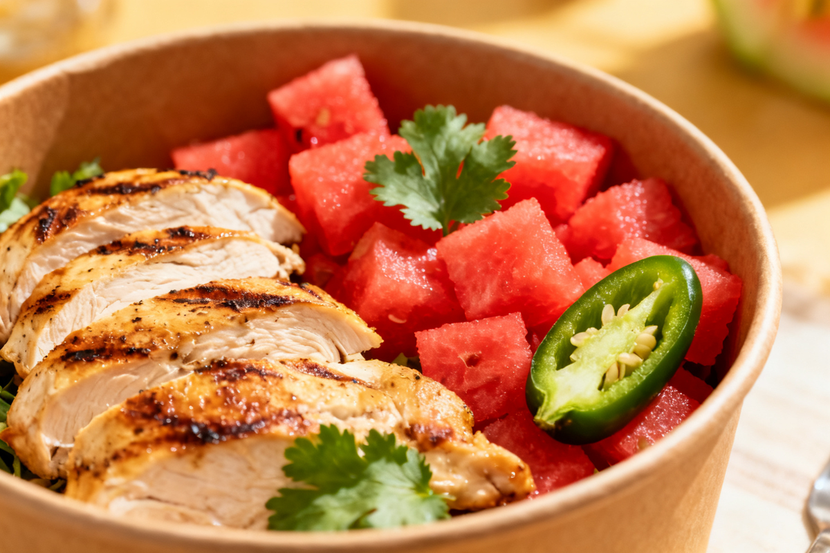 Grilled Chicken with Watermelon Salsa