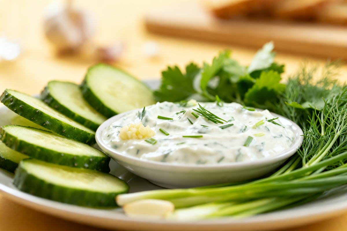Yogurt and Herb Dip with Vegetables