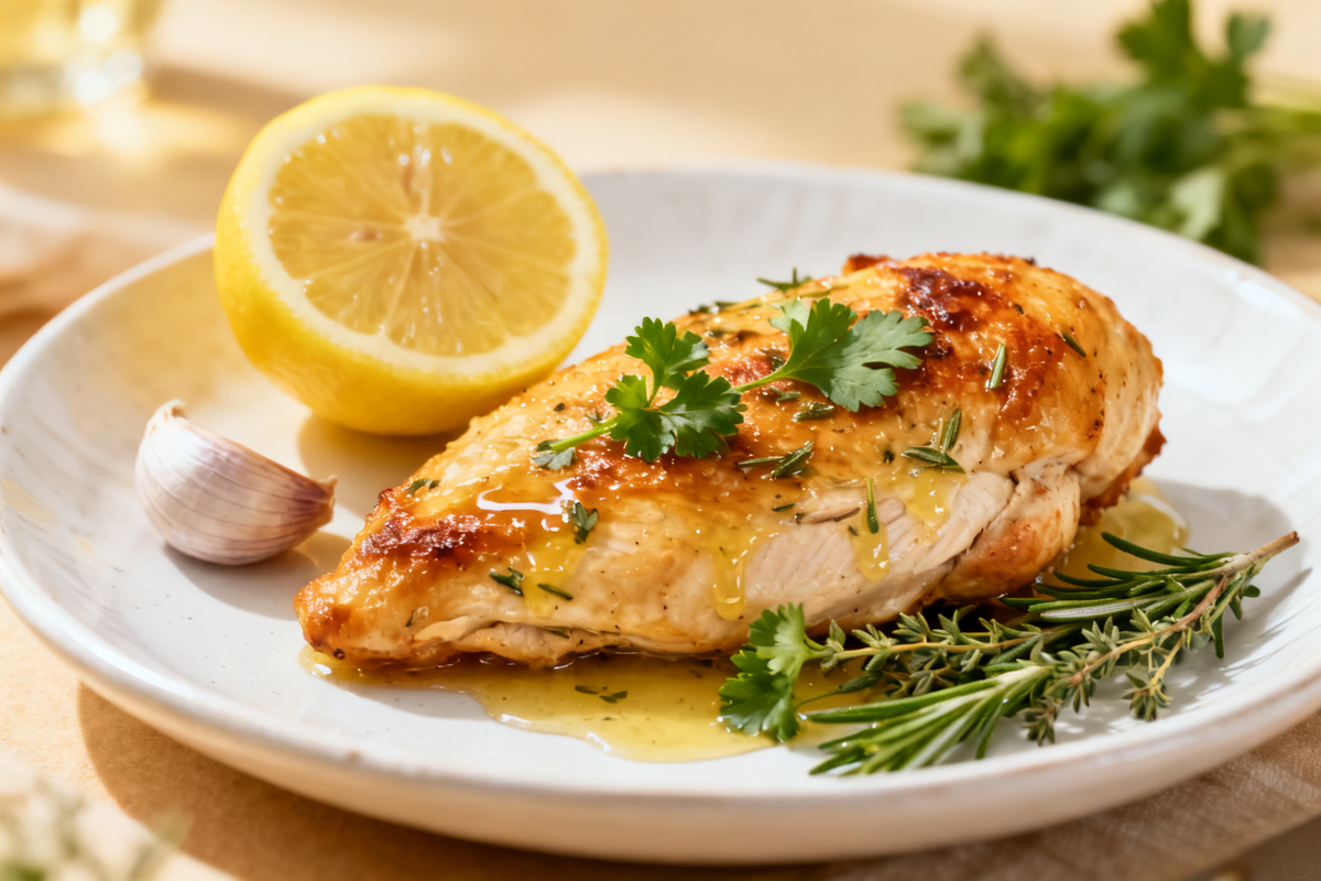 Baked Chicken with Lemon and Herbs