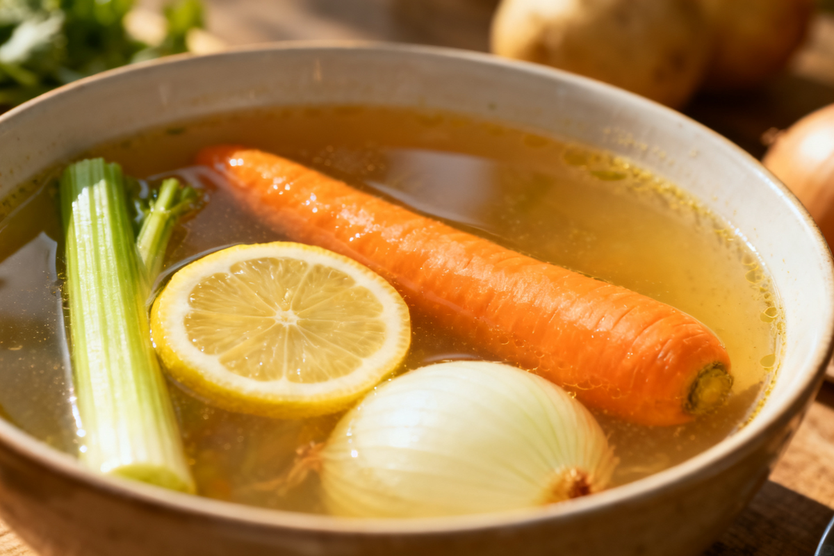 Vegetable Soup with Lemon