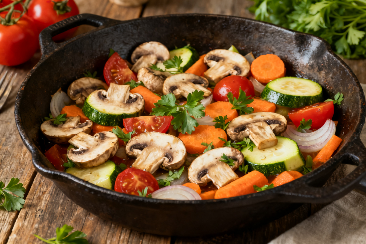 Stewed Mushrooms with Vegetables
