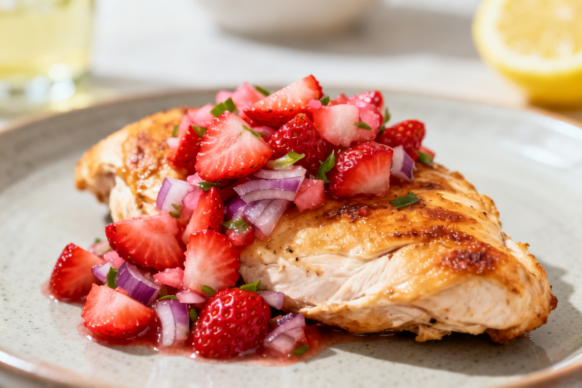 Chicken Breast with Strawberry Salsa