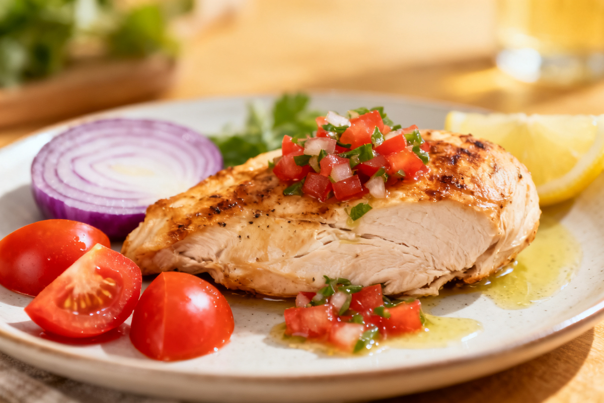 Baked Chicken with Tomato Salsa