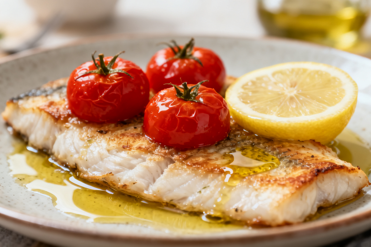 Baked Fish with Tomatoes