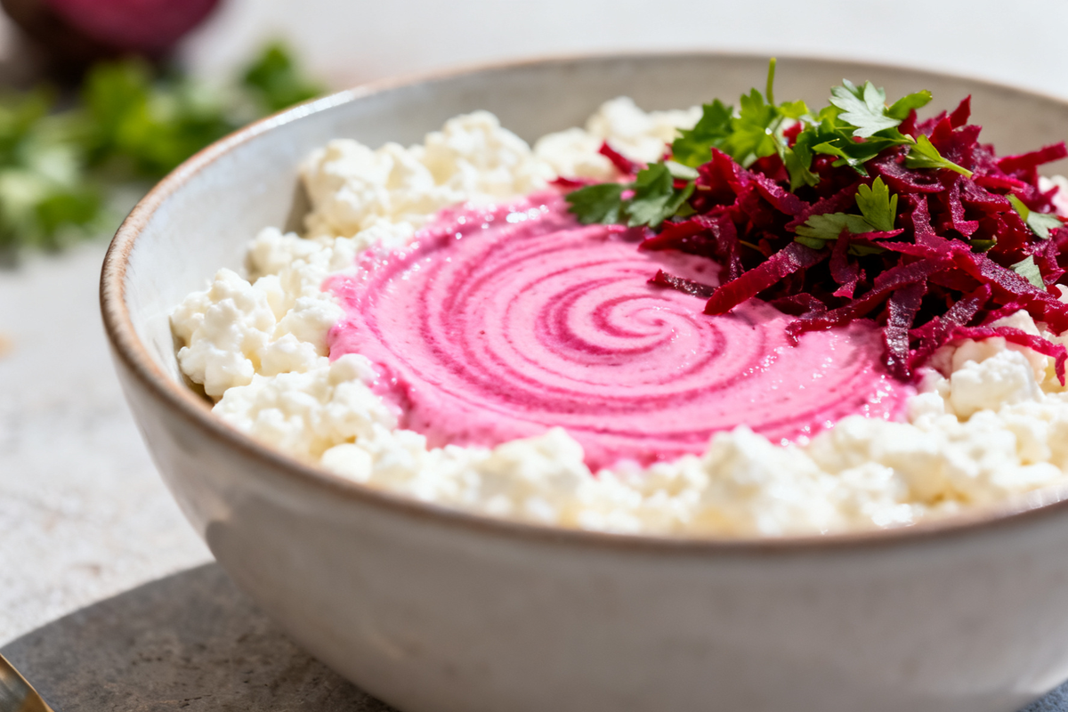 Beetroot Cottage Cheese Bowl