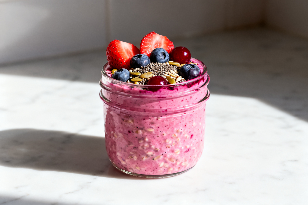 Beetroot Overnight Oats